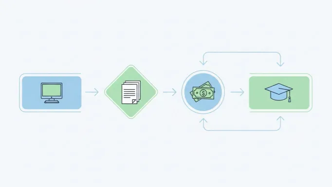 보수교육 신청 및 교육비 지원 절차 플로우차트