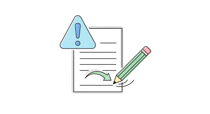 서류 위에 큰 체크마크가 그려져 실업급여 승인을 상징하는 일러스트