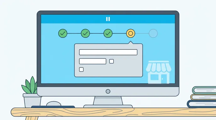 국세청 홈택스 화면에서 사업자 휴업 신고 단계를 순서대로 보여주는 일러스트