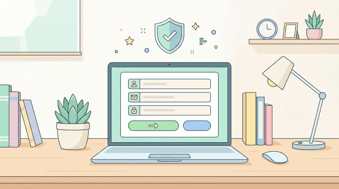 정부24에서 요양보호사 자격증 발급·재발급 민원을 신청하는 과정을 표현한 일러스트