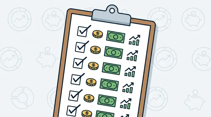 숨은 연금과 세금 환급금을 체크리스트 형태로 점검하는 과정을 보여주는 인포그래픽 스타일 이미지