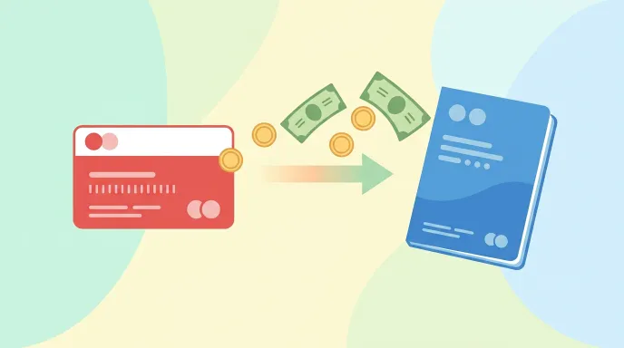 본인부담상한제 초과금 환급을 상징하는 건강보험카드와 계좌로 입금되는 돈 흐름을 단순화한 일러스트 이미지